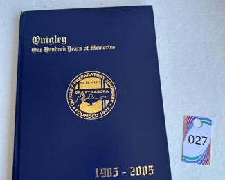 Quigley Preparatory Seminary Centennial Memory Book $10.00