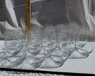 Set of 18 Schott Zwiesel Stemless Wine Glasses