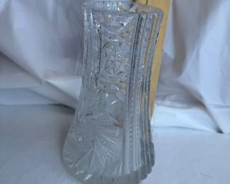 Pinwheel and Star Brilliant Cut Crystal Vase $14.00
