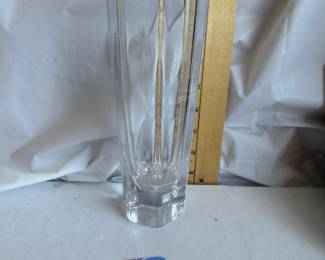 Heavy Cut Crystal Bud Vase