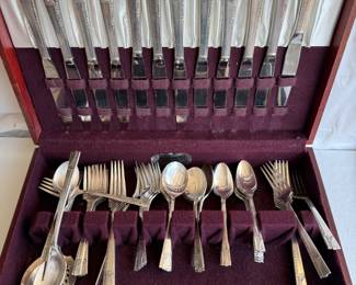 Art Deco Silverplated Flatware Service Set