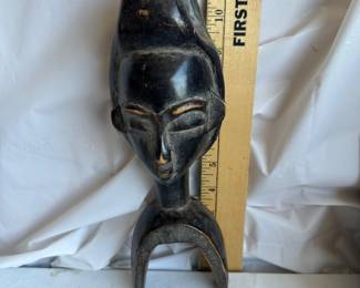 Hand Carved African Tribal Long Face Wooden Figure