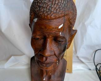 African Male Bust (white is paper stuck)