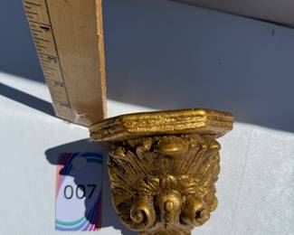 Ornate Gilt Gold Wall Corbel Sconces Shelf $10.00