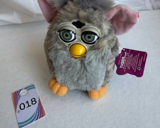 Vintage 1998 Furby Electronic Toy Grey Pink Ears