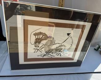 Japanese Sumi-e Ink Wash Dragon Print