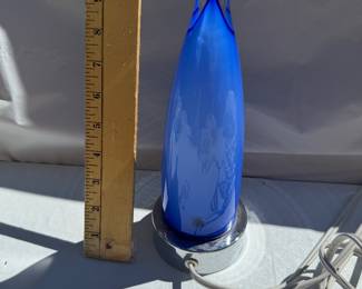 Glass Cobalt Blue Table Lamp $18.00
