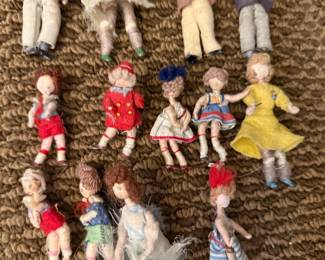 Lot of 13 Grecon Doll House Dolls