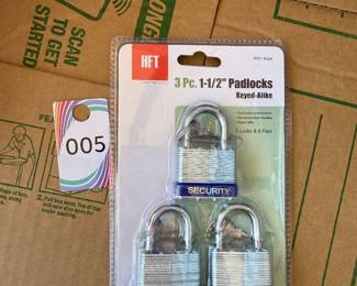 Hyper Tough 1-1/2 Inch Padlocks 3-Pack Blister Pack $5.00