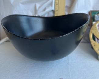 Helen Warren MCM Carved Genuine Mahogany Salad Serving Bowl $20.00