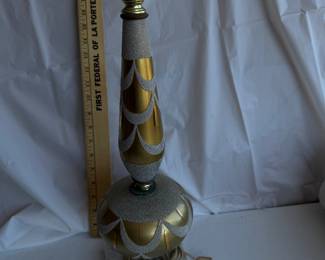 Mid Century Ceramic Bottle Lamp Pattern Base