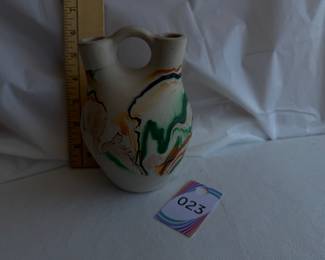 Nemadji Earth Tone Swirl Wedding Vase Pottery