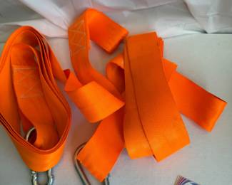 Bright Orange Nylon Cargo Straps Ribbon Lot $5.00