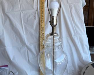 Clear Glass Urn Hurricane Table Lamp