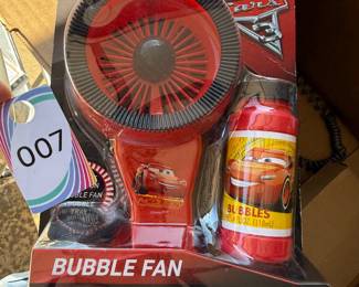 Pixar Cars Toy Bubble Fan $5.00