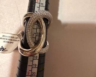 Bella Luce Rhodium over Sterling Silver JTV Ring $24.00