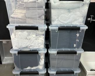 Large Totes of New Spa Linens