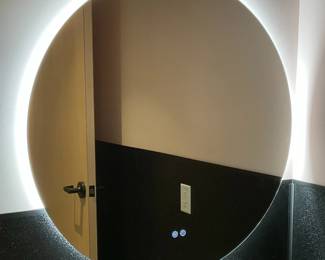 Adorna Round Frameless Backlit Mirror