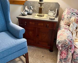 Victorian walnut washstand
