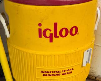 10 gallon Igloo Water storage with dispenser