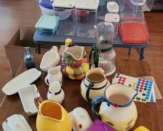 Pitchers and storage containers