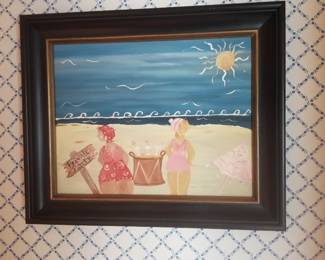 Whimsical coastal painting