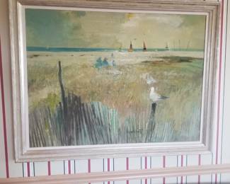 Coastal oil painting