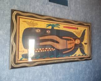 "Blue Whale" by acclaimed self-taught folk artist Chris Roberts-Antieau
