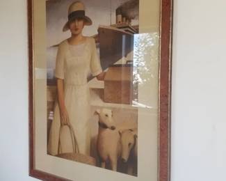 Limited-edition serigraph print titled "Atlantic Crossing" (also known or associated with "Travels with My Aunt") by the contemporary Spanish artist Fabio Hurtado