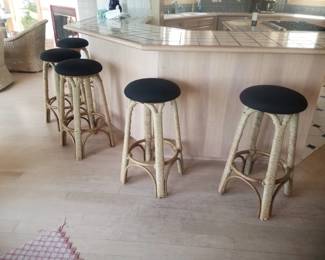 Rattan bar stools - 5 available