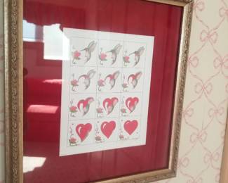"Transformations" by artist E. Halsey, depicting a progressive visual sequence from a hummingbird to a heart