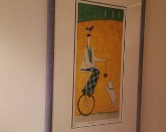 Limited-edition silkscreen print titled "The Yo-Yo" by British artist Annora Spence