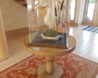 Large shorebird sculpture: Great Egret by Ben C. Gurtizen
