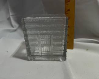 Log Cabine Glass Planter $5.00