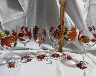  Hand Painted Wine Glasses $24.00