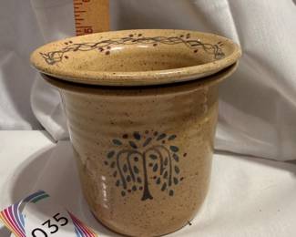 Pottery Stoneware Butter Crock $10.00
