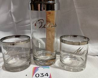 You Me Ours Glass Barware Set with Cocktail Shaker $8.00