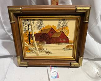 Winter Barn Oil Painting by Donovan Small $15.00