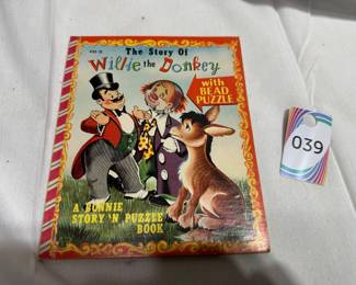 The Story of Willie the Donkey Hardcover Book $3.00