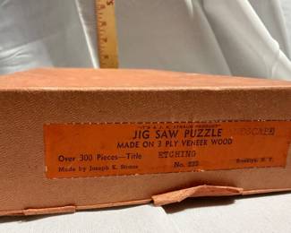 Asian Wood Jig-Saw Puzzle - Etching (Surprise!)