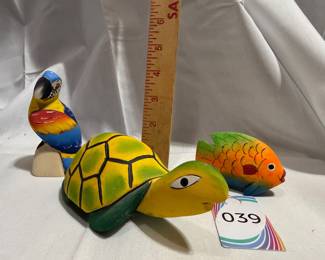 Hand Painted Wooden Tropical Animals Lot  $12.00