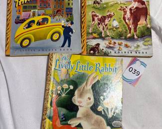 3 Little Golden Books Taxi, Animals and Rabbit $12.00