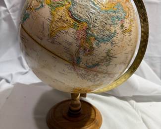 Replogle World Globe with Wooden Base $15.00