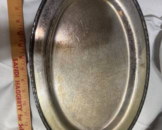 Oval Silver-Plated Serving Tray / Meat Platter