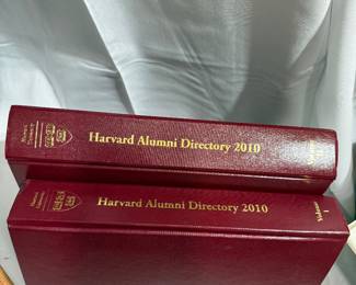 •	Harvard Alumni Directory 2010 Leatherette Hardcover Reference Book Set (2 Volumes)