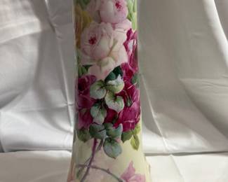 18" Floral Hand Painted Vase $40.00