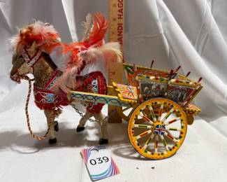Hand-Painted Sicilian Carretto Horse Cart Souvenir $18.00