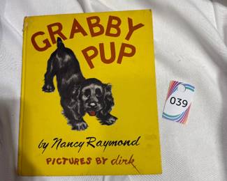 Grabby Puppy Hardcover Book 1945 $8.00