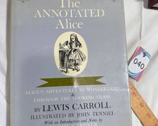 •	The Annotated Alice by Lewis Carroll Vintage 1960 Bramhall House Hardcover Book 