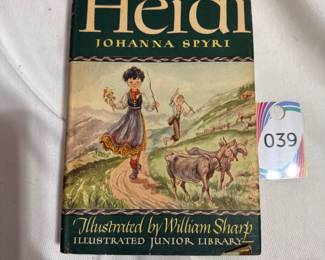 Heidi by Johanna Spyri Hardcover Book 1945 $5.00